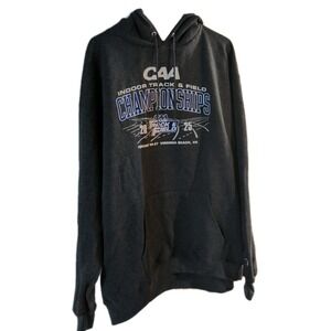 Champion  CAA Indoor Track Championship 2025 Pull Over Hoodie  Gray 2 XL Mens‎